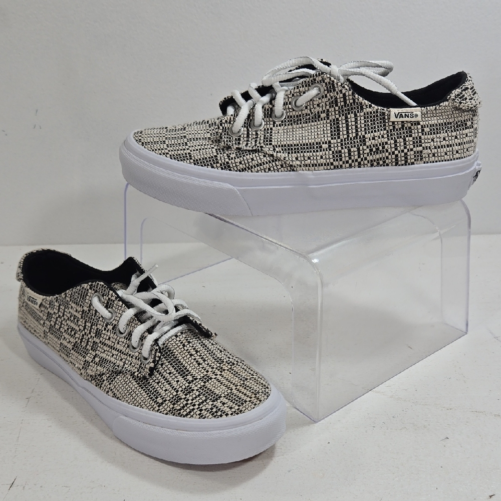 Vans Camden Optical Woven Ultracush Black & Cream Sneakers Womens 7